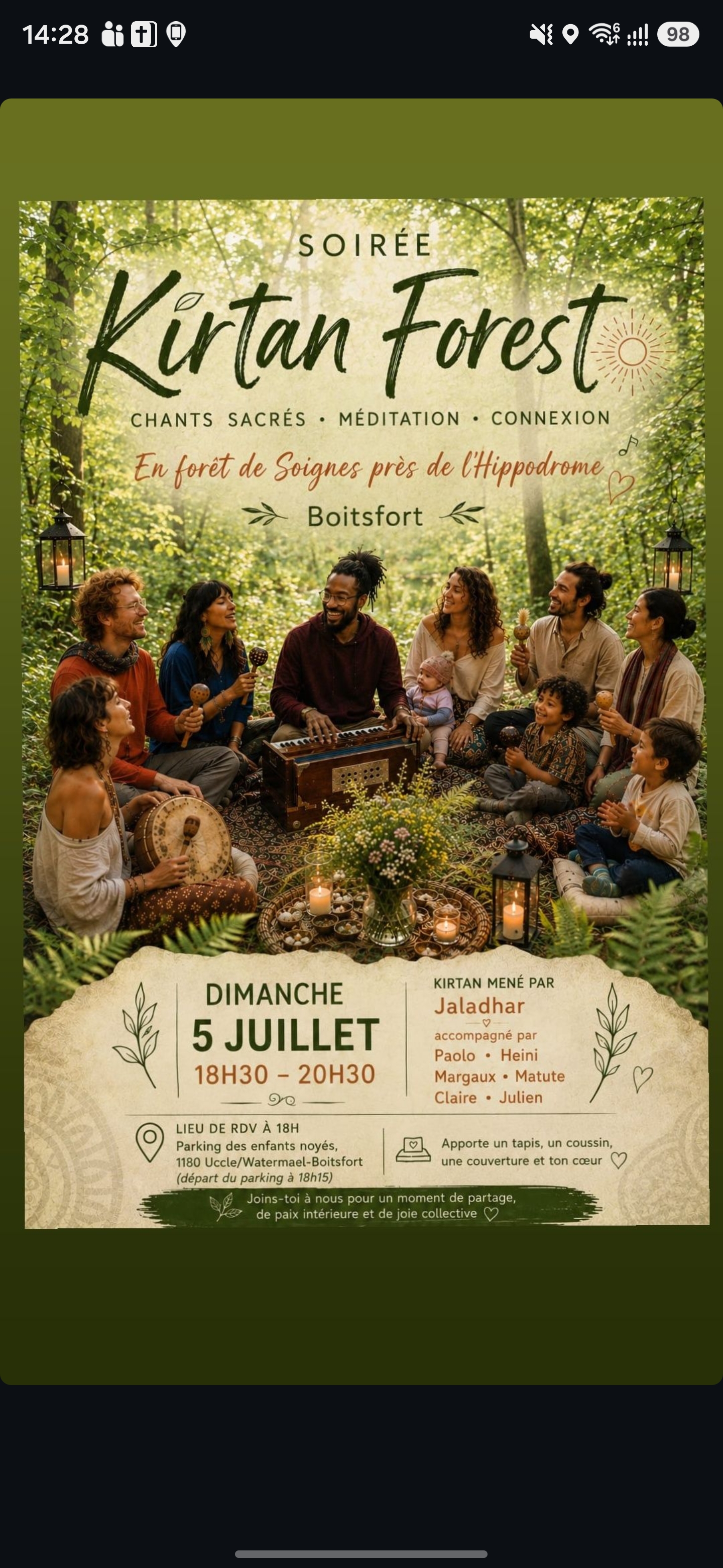 Kirtan Forest — Chants sacrés en forêt de Soignes